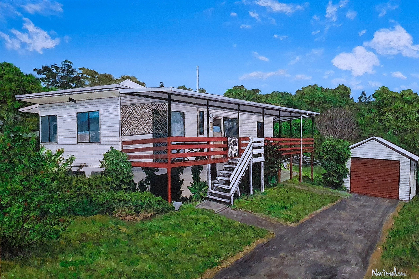 Custom painting of a house